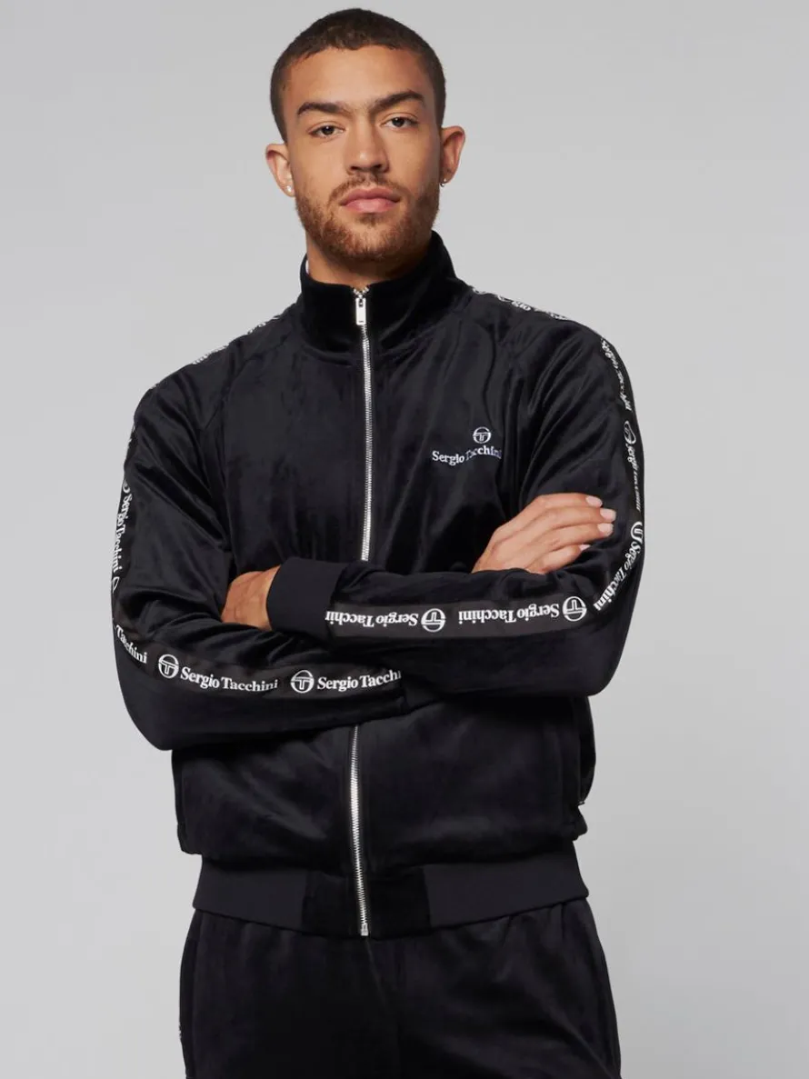 Tipo Velour Track Jacket- Black