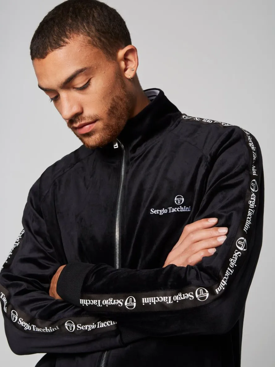 Tipo Velour Track Jacket- Black