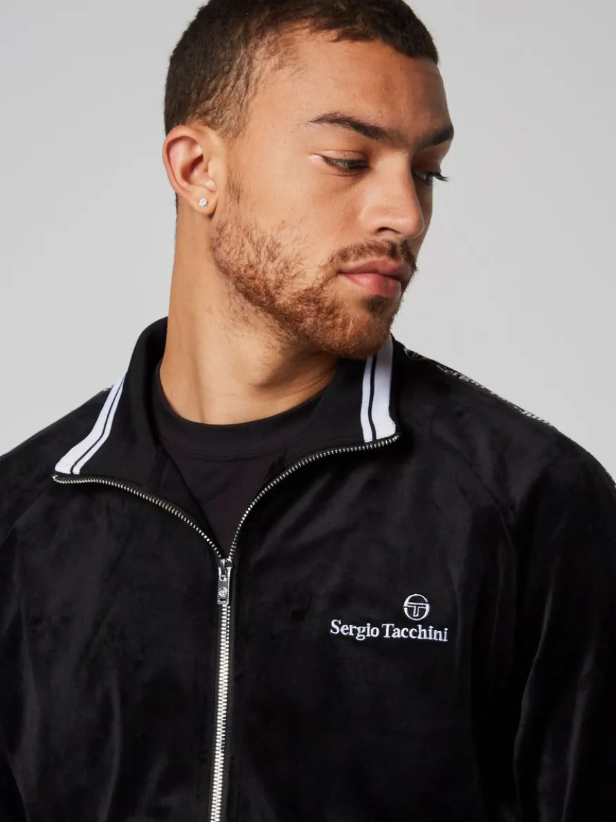 Tipo Velour Track Jacket- Black