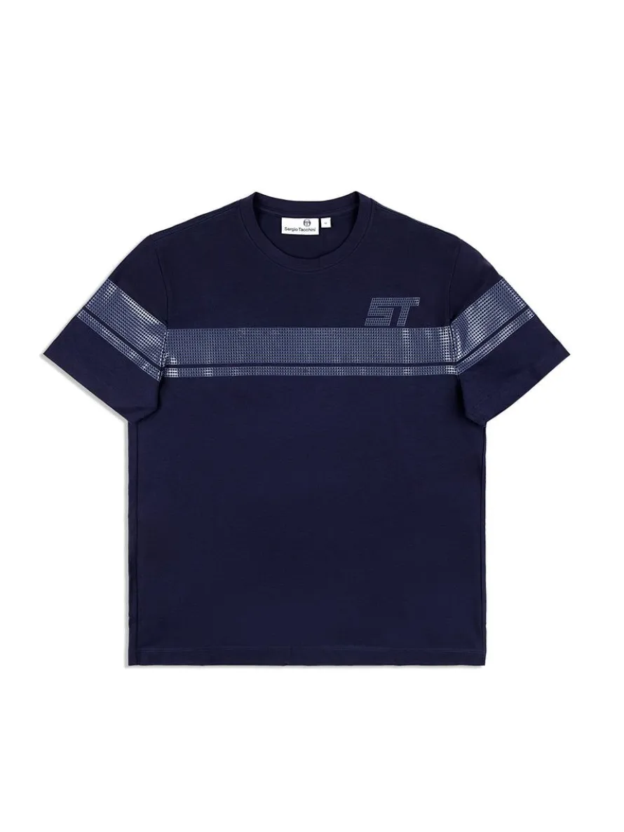 Perforata T-Shirt- Maritime Blue
