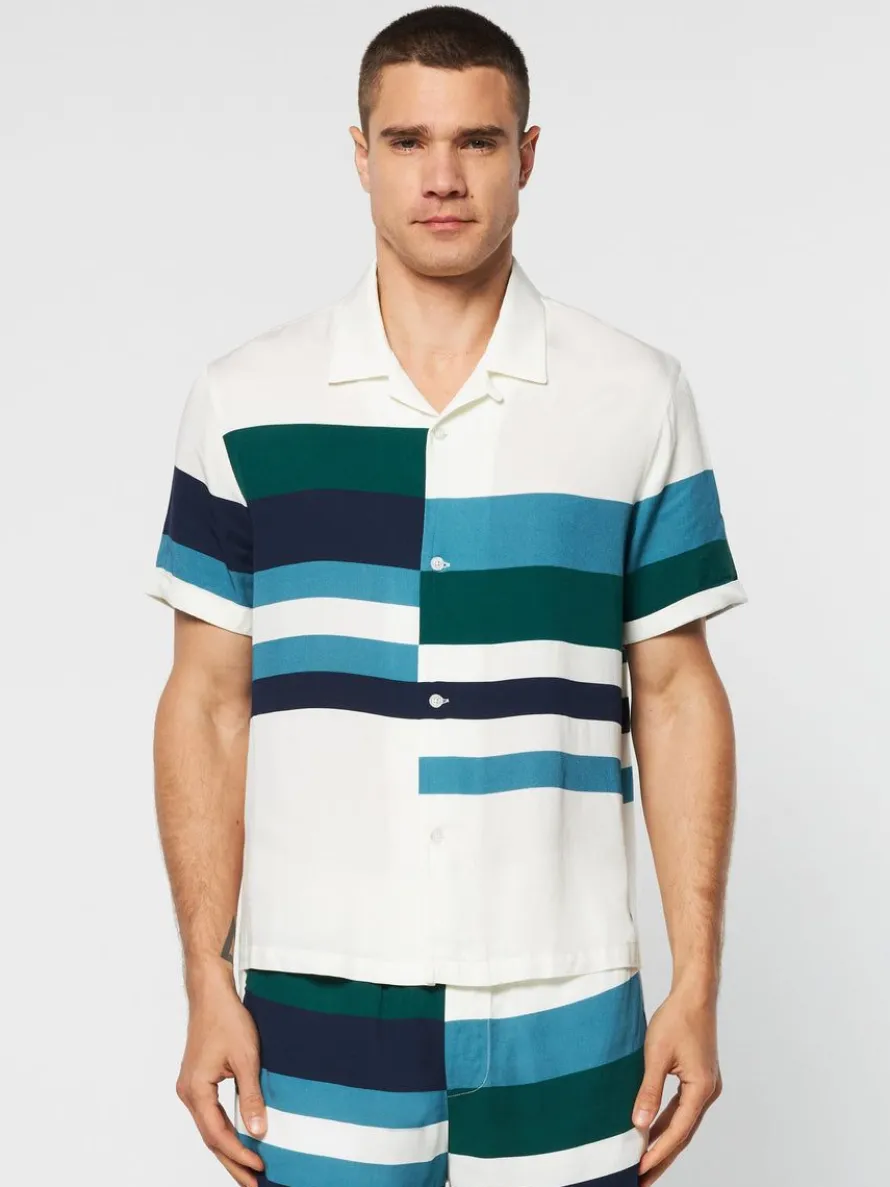 Pennellata Cabana Shirt- Gardenia/ Multi