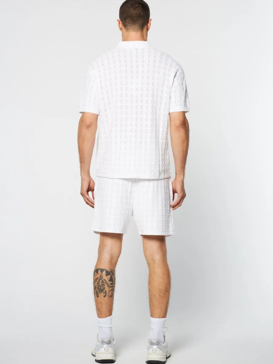 Ulivo Crochet Shirt- Brilliant White