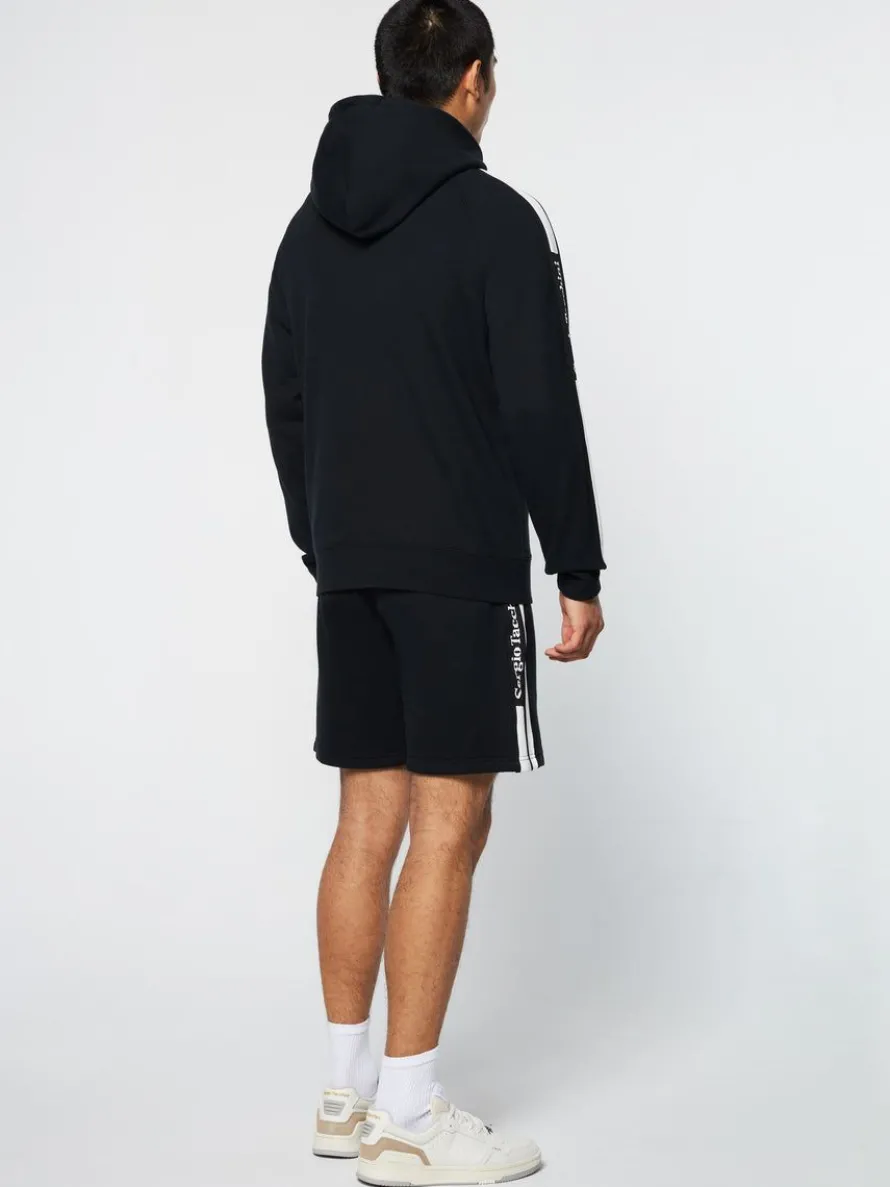 Pereto Tape Hoodie- Black Beauty