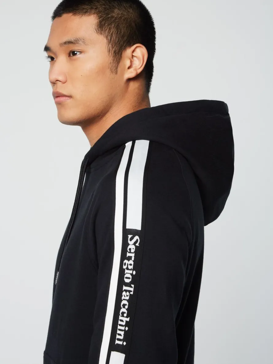Pereto Tape Hoodie- Black Beauty