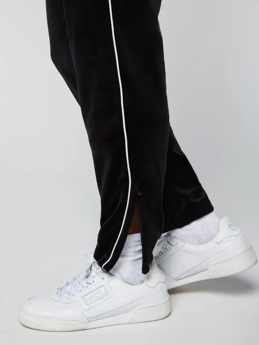Gallone Velour Track Pant- Black Beauty