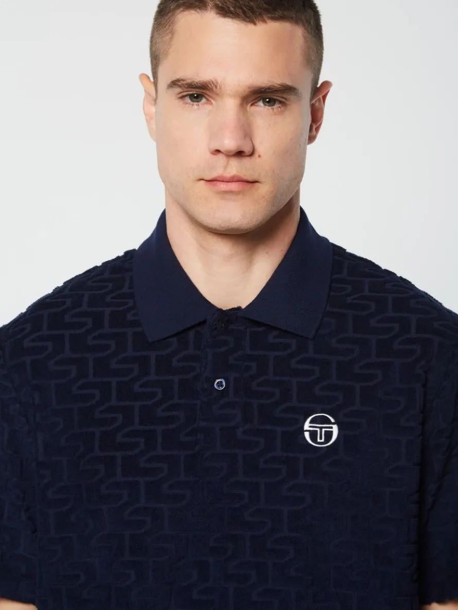 Livata Monogram Polo- Maritime Blue