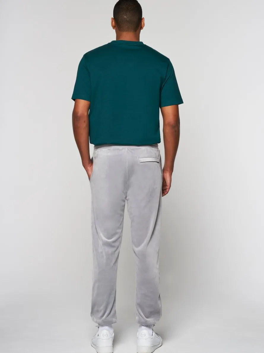 Scopeto Velour Pant- Sleet/ Gardenia