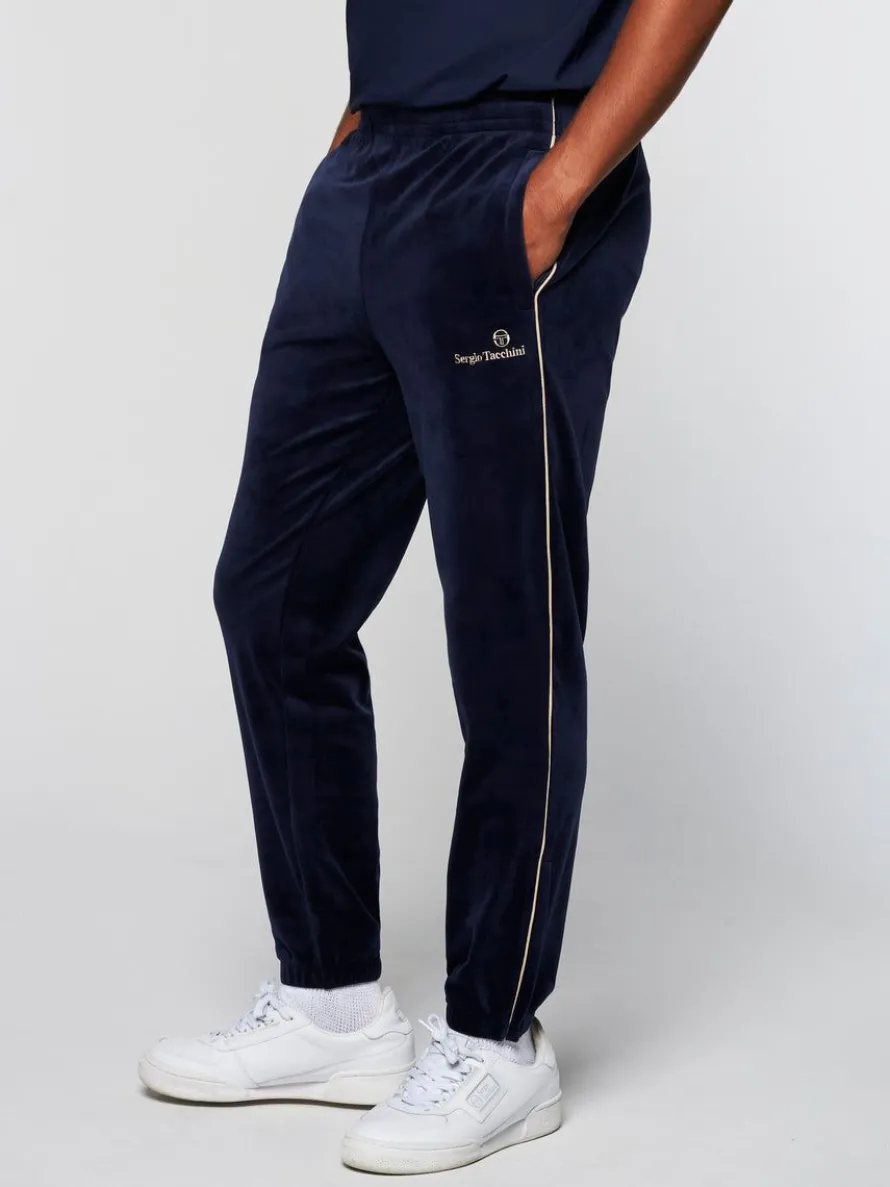 Gallone Velour Track Pant- Maritime Blue