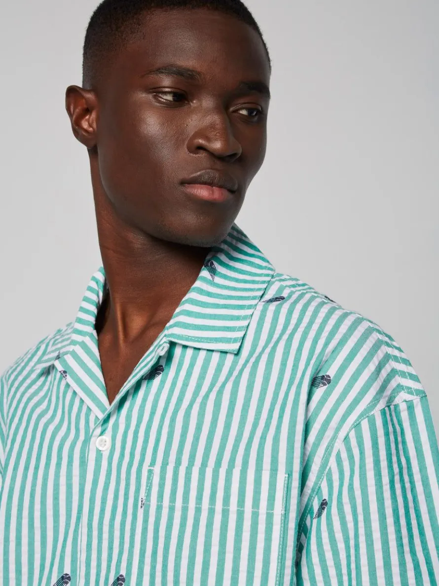 Granda Camp Shirt- Deep Mint