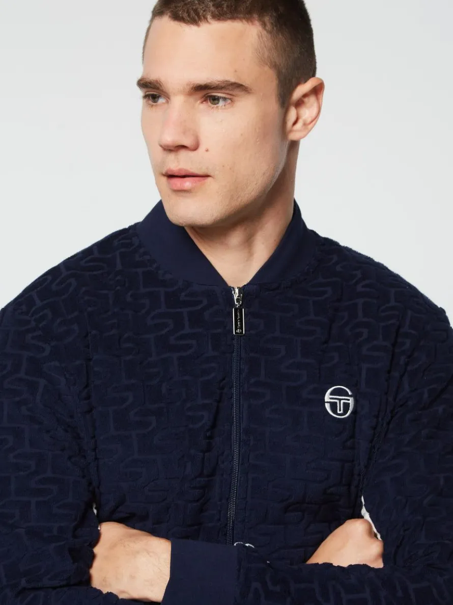 Livata Monogram Track Jacket- Maritime Blue
