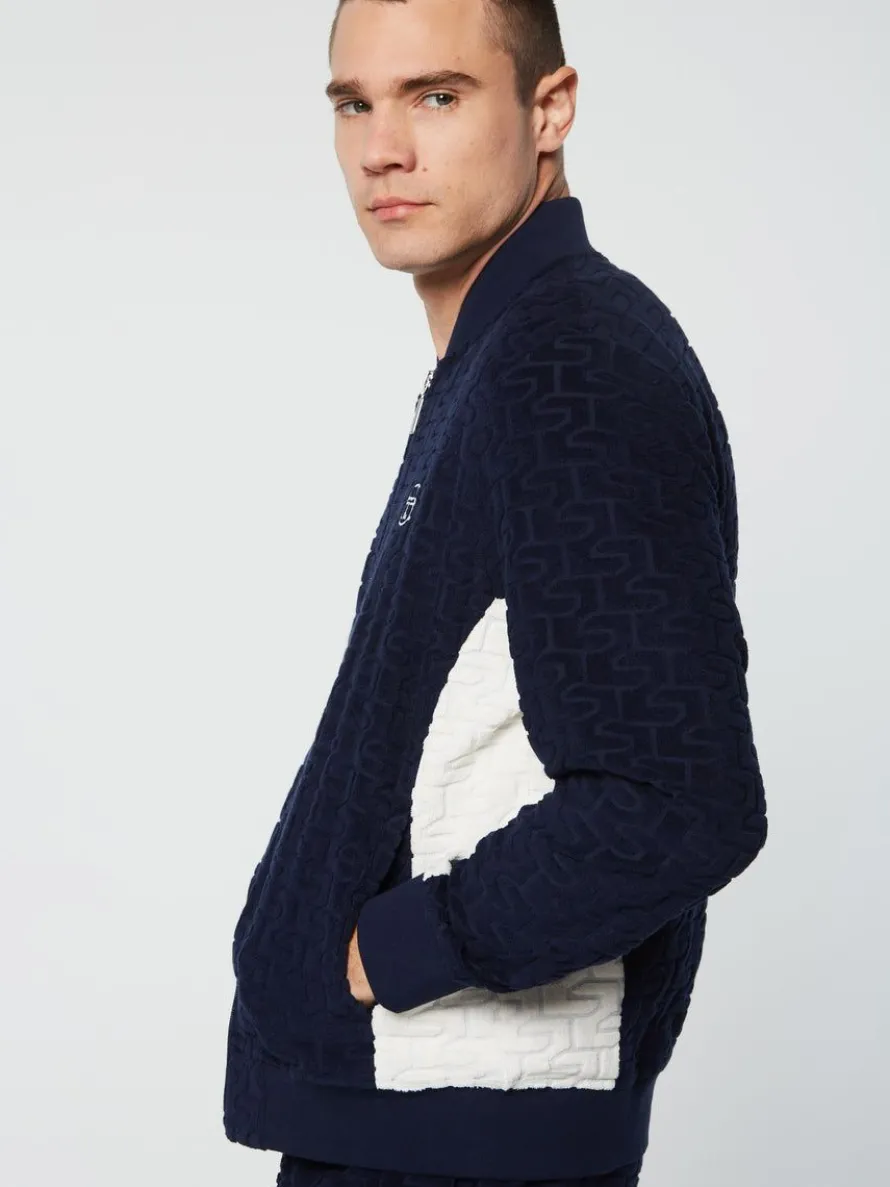 Livata Monogram Track Jacket- Maritime Blue