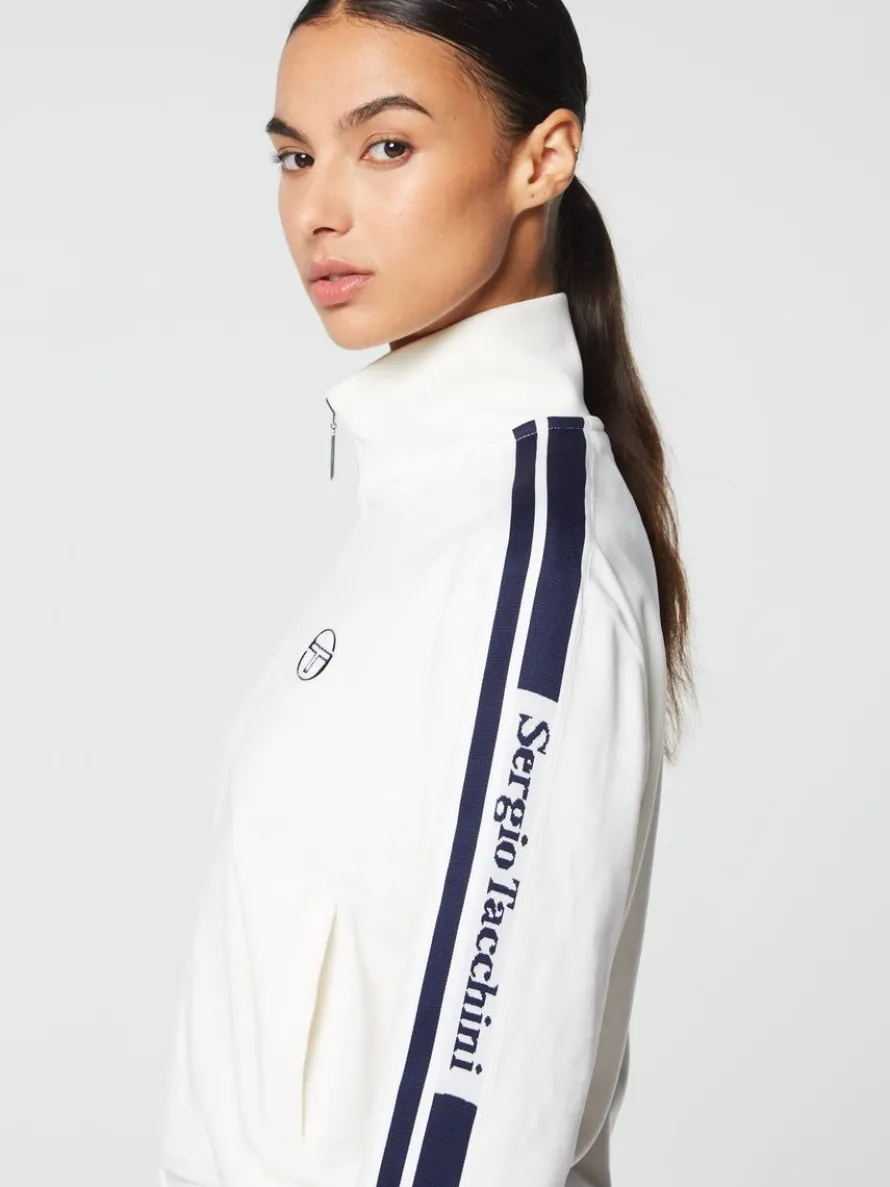 Atri Velour Track Jacket- Gardenia