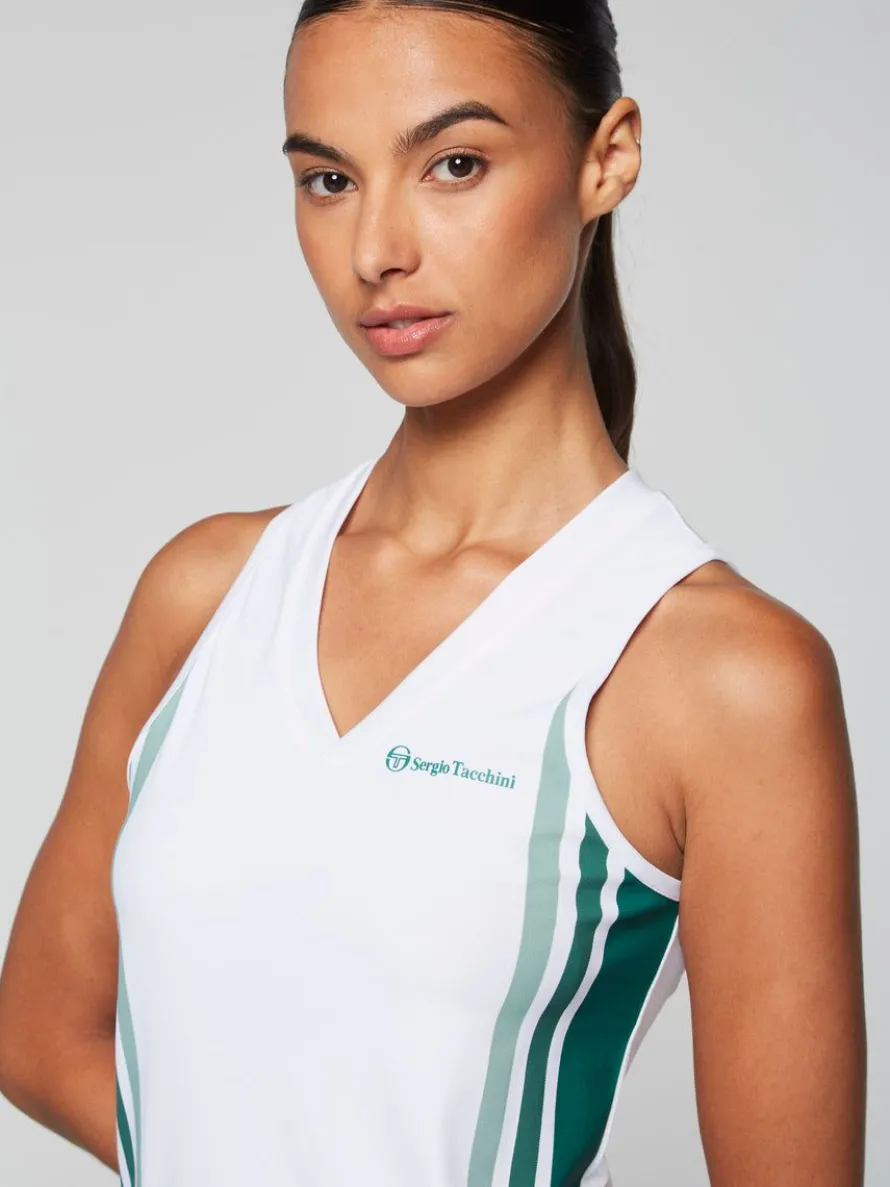 Women'S Monza Tennis Tank- Brilliant White