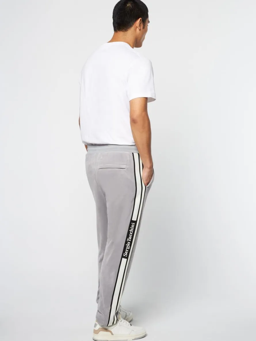 Pereto Velour Track Pant- Sleet