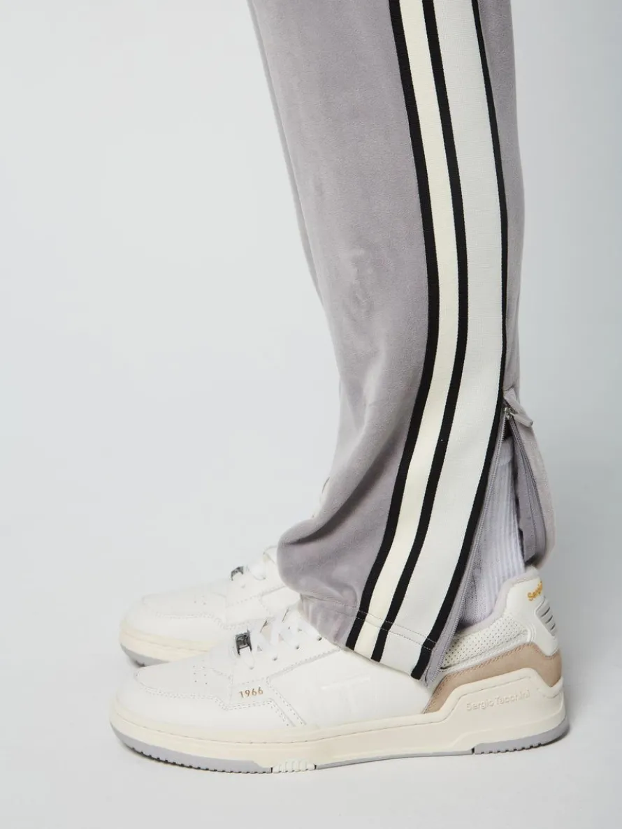 Pereto Velour Track Pant- Sleet