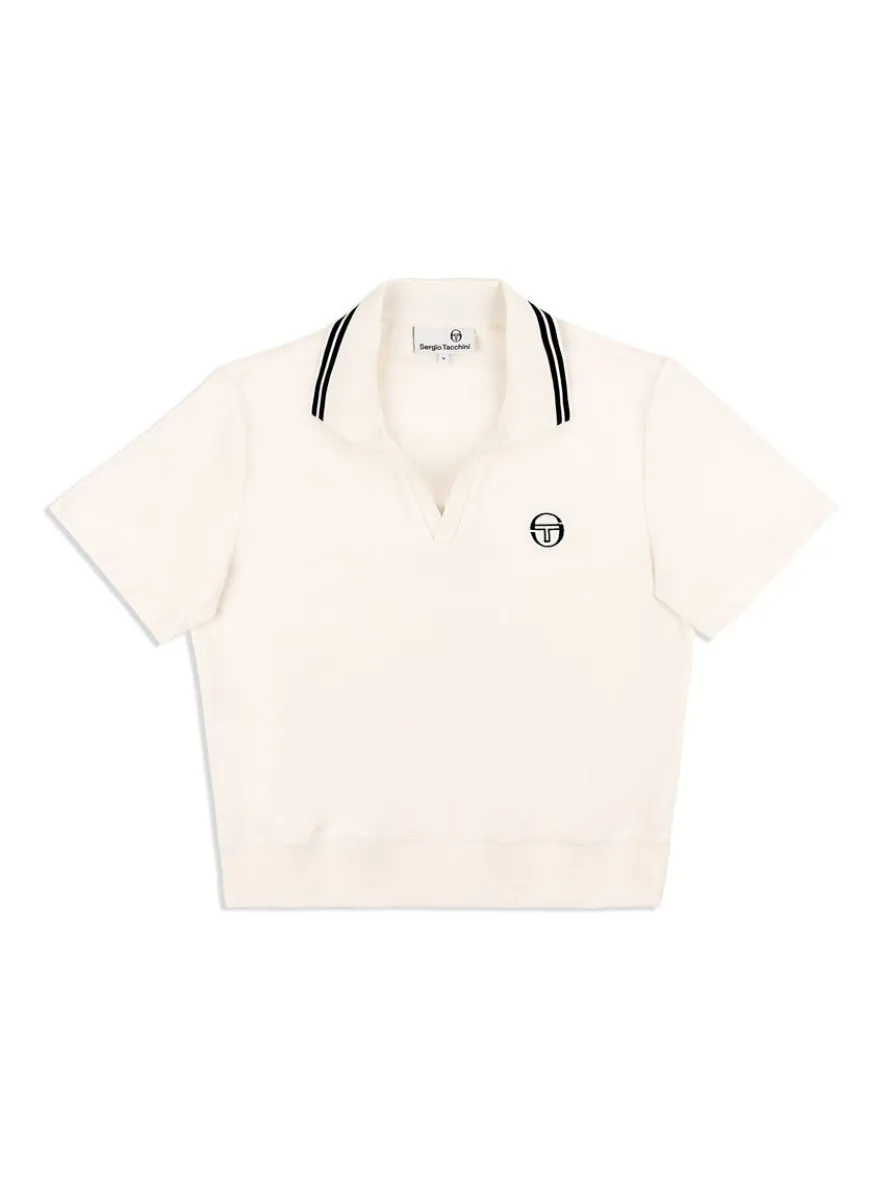Atri Velour Polo- Gardenia