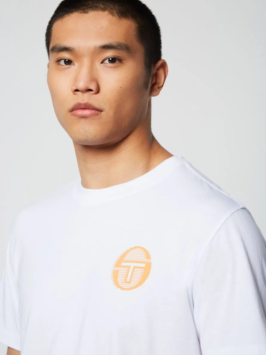 Tenda T-Shirt- Brilliant White/ Tangerine