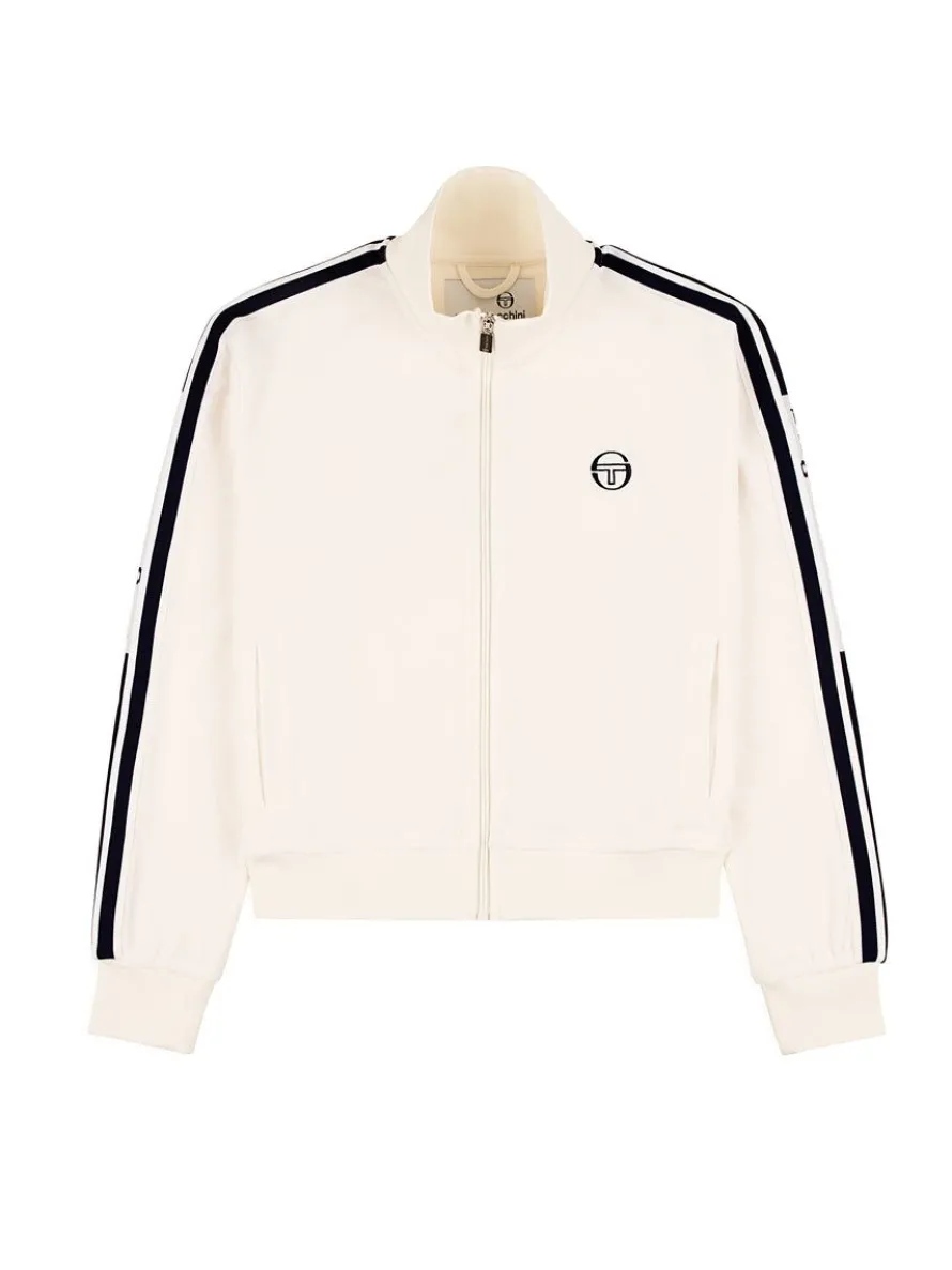 Atri Velour Track Jacket- Gardenia