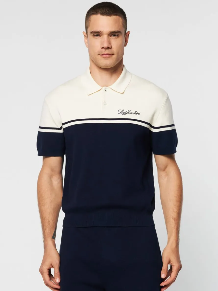 Roselli Knit Polo- Gardenia