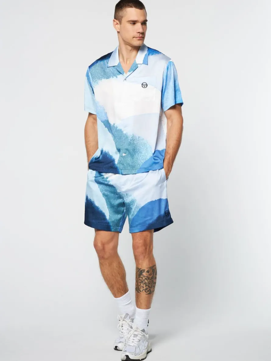 Spiaggia Cabana Shirt- Maritime Blue/ Multi