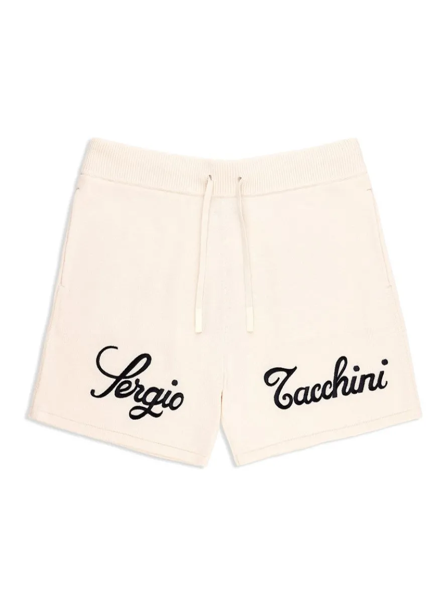 Ricamo Knit Short- Gardenia