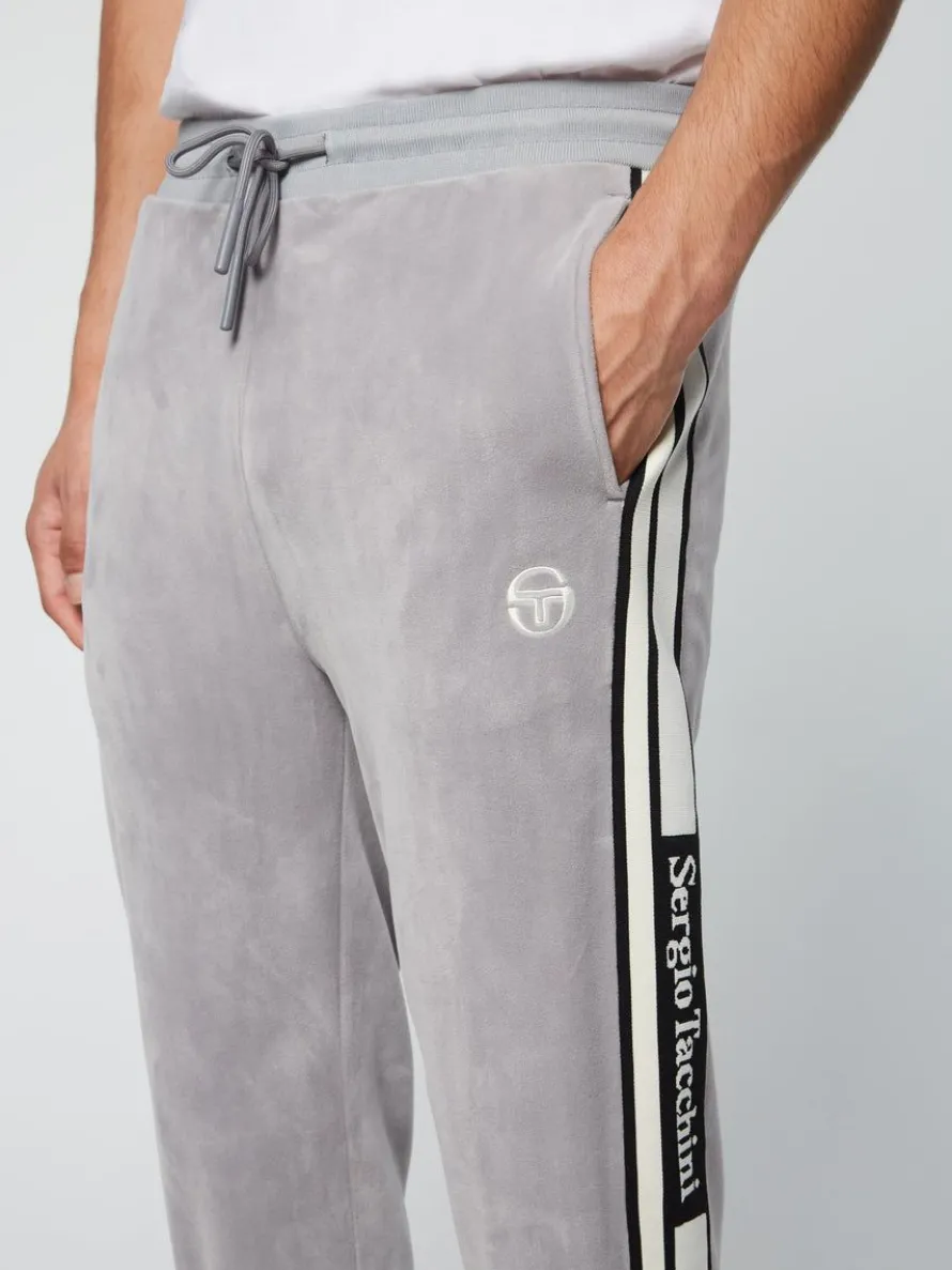 Pereto Velour Track Pant- Sleet