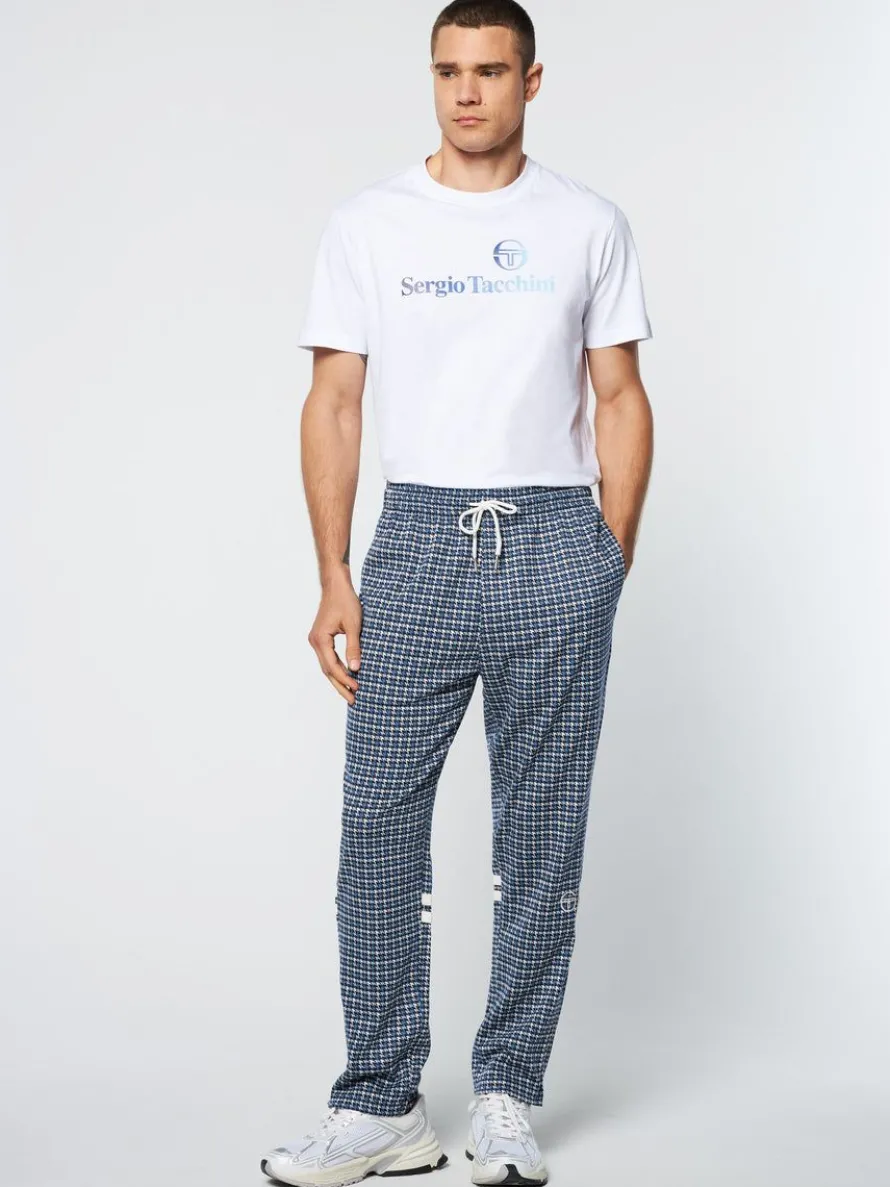 Dallas Houndstooth Track Pant- Maritime Blue
