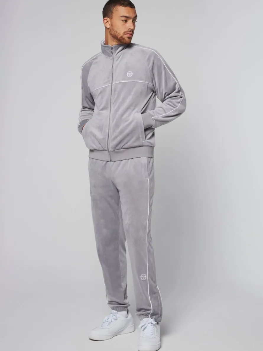 Sovana Velour Track Jacket- Sleet