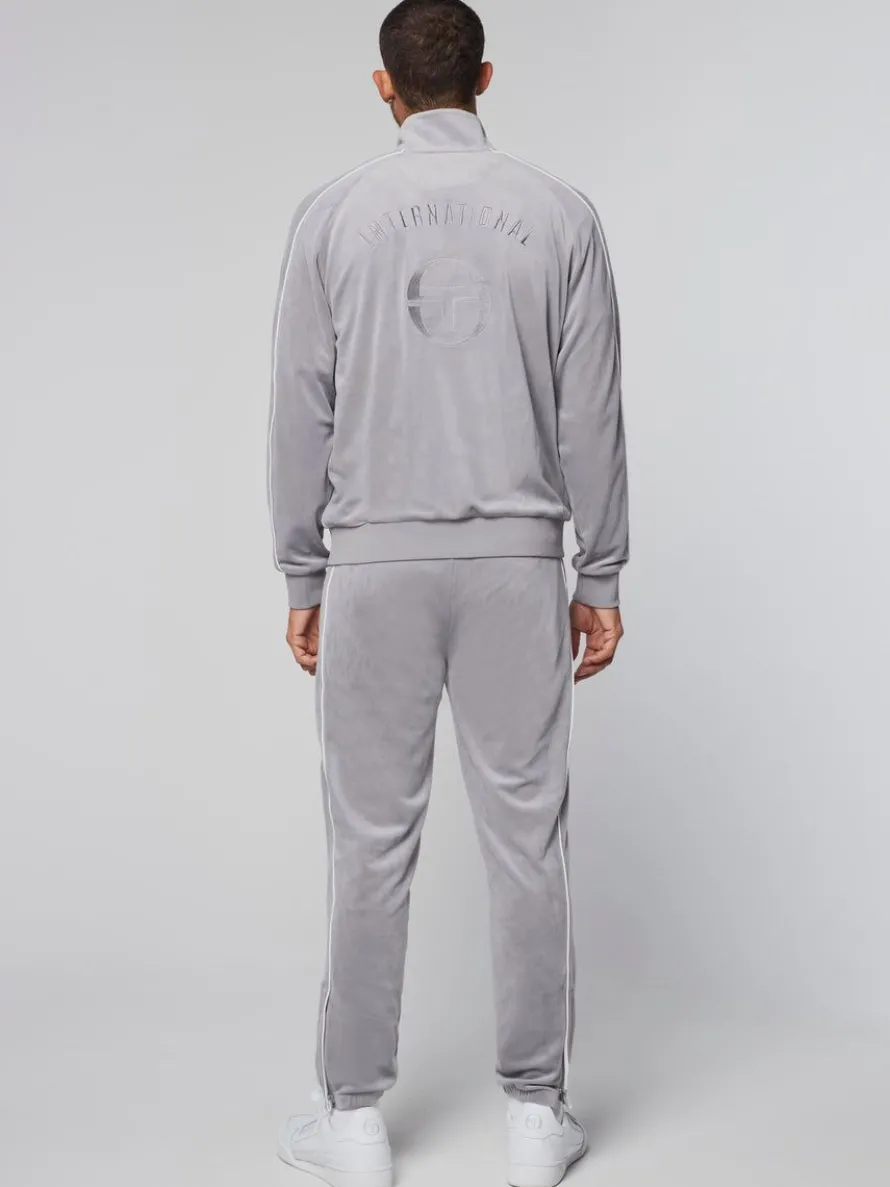 Sovana Velour Track Jacket- Sleet