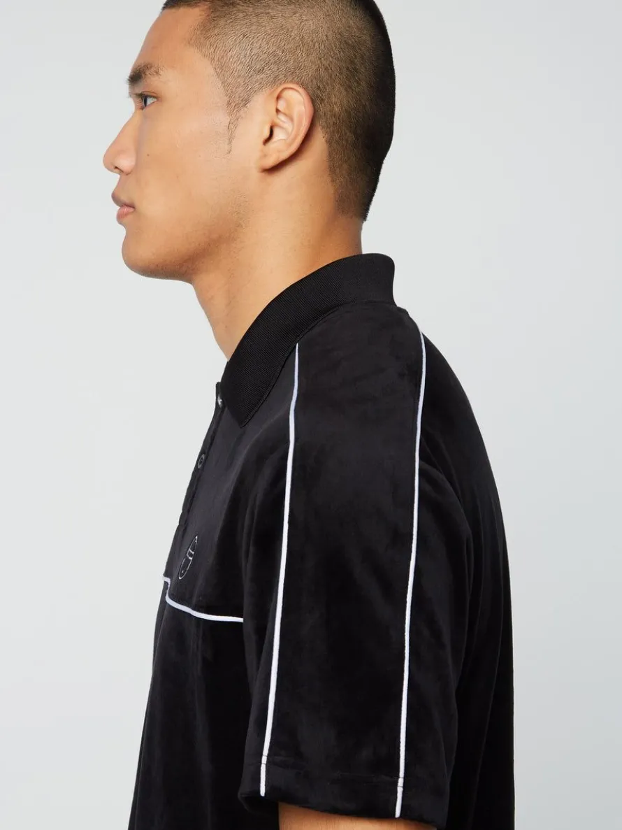 Lioni Velour Polo Archivio- Black Beauty