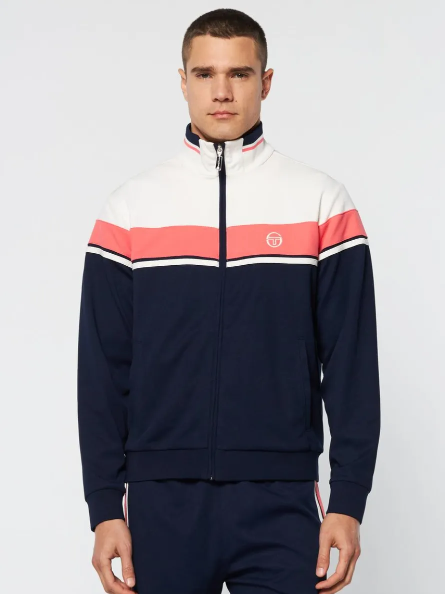 Damarindo Track Jacket Archivio- Gardenia/ Maritime Blue