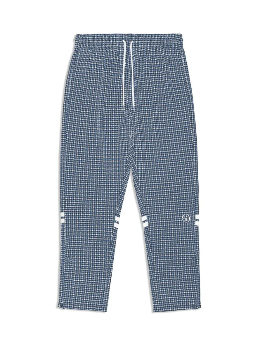 Dallas Houndstooth Track Pant- Maritime Blue