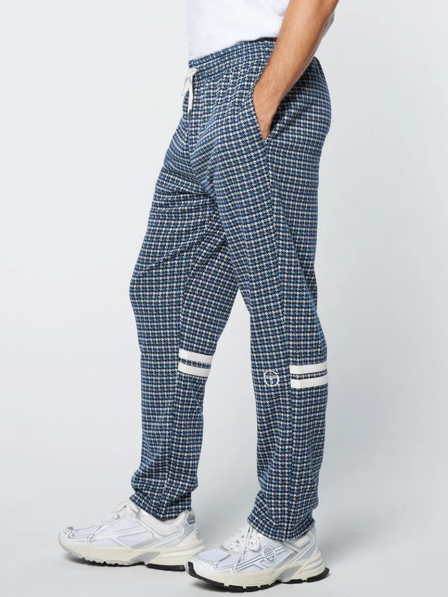 Dallas Houndstooth Track Pant- Maritime Blue