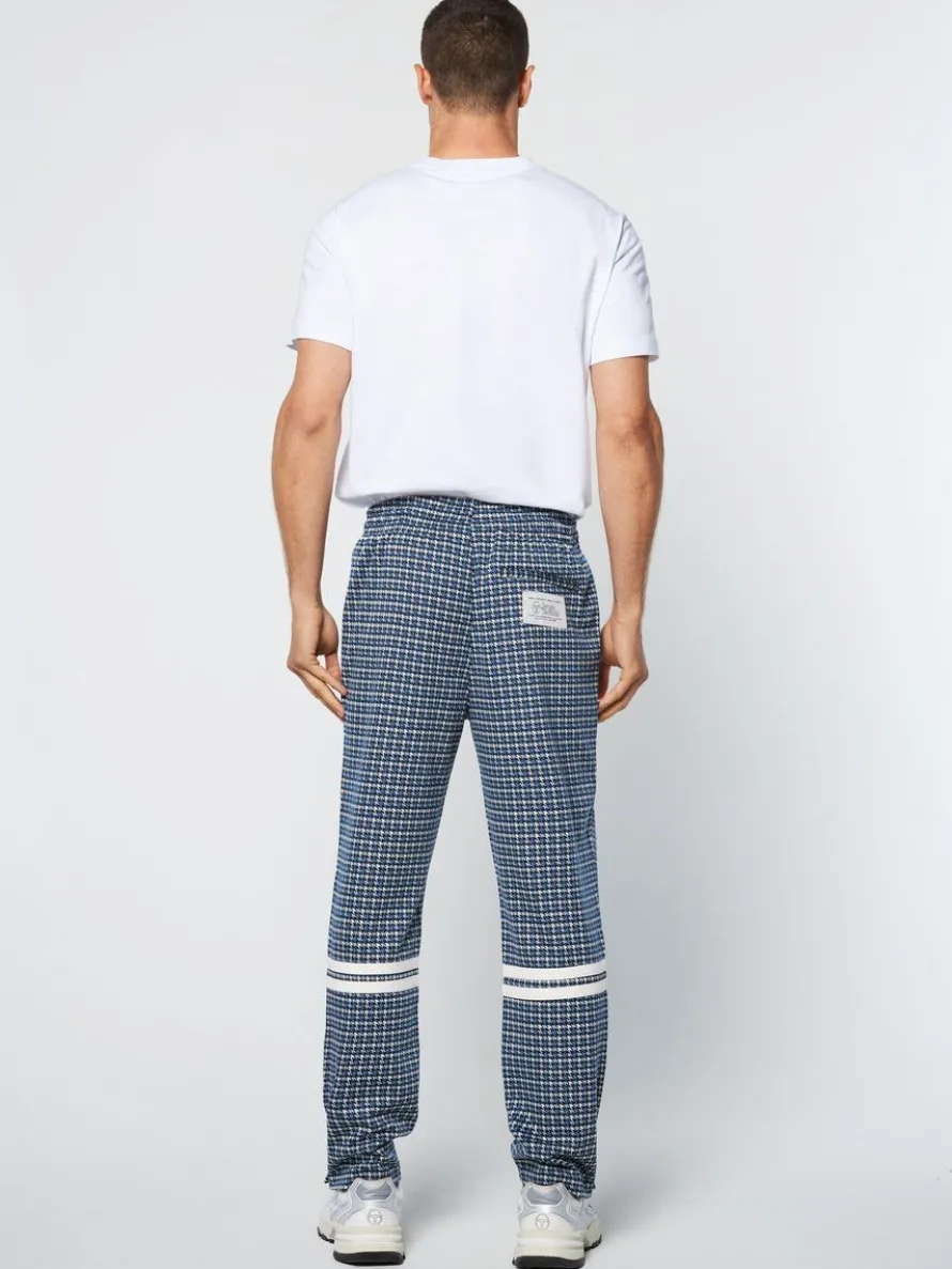 Dallas Houndstooth Track Pant- Maritime Blue