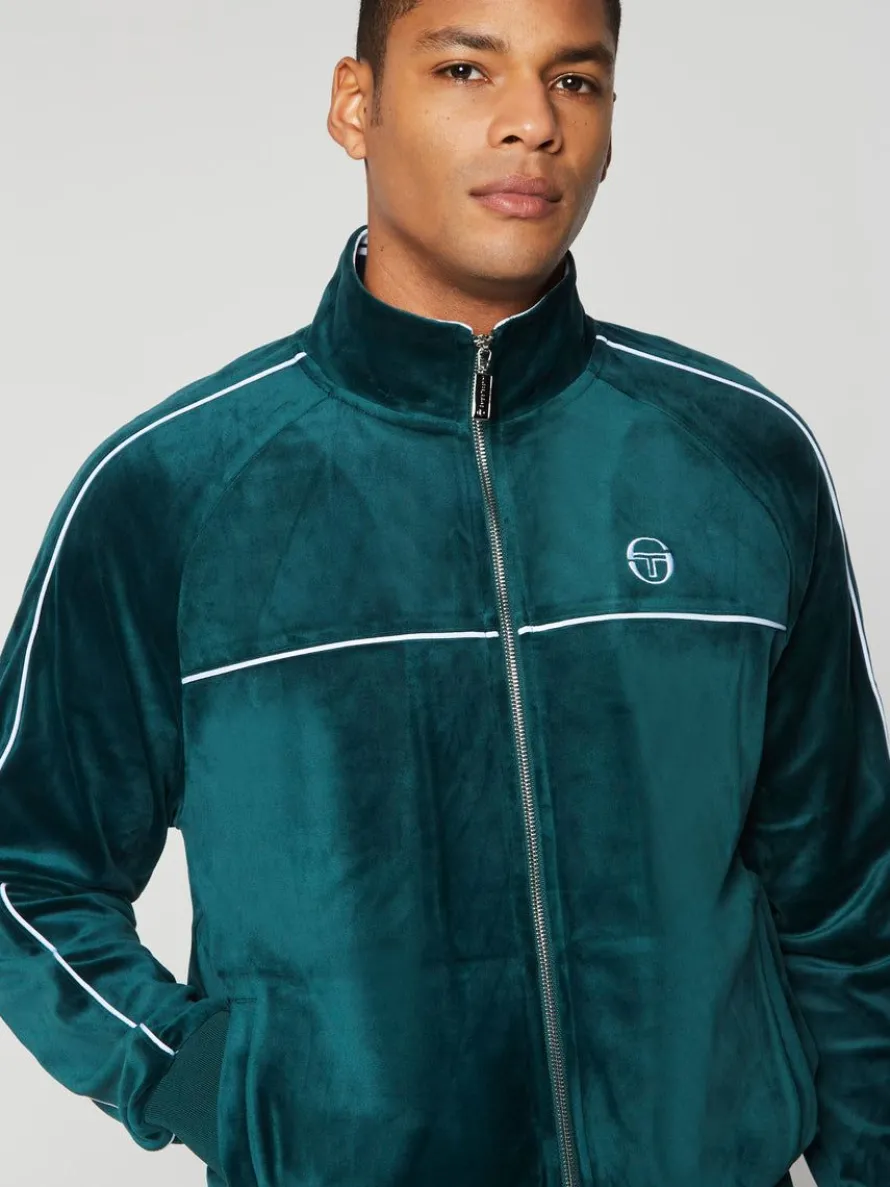 Lioni Velour Track Jacket- Botanical Garden