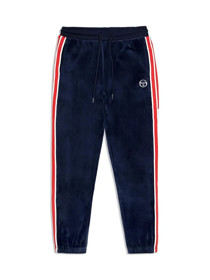 Pereto Velour Track Pant- Maritime Blue