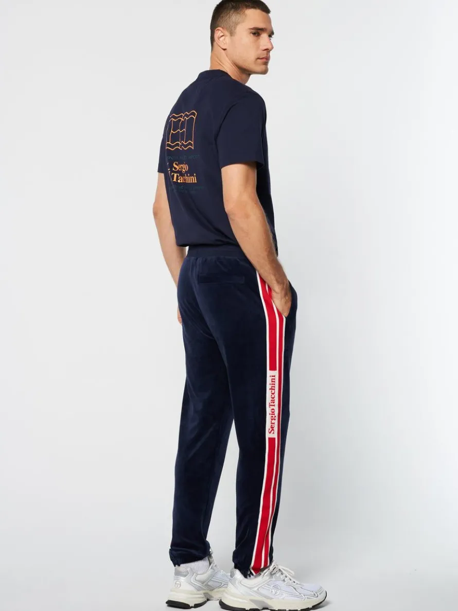 Pereto Velour Track Pant- Maritime Blue