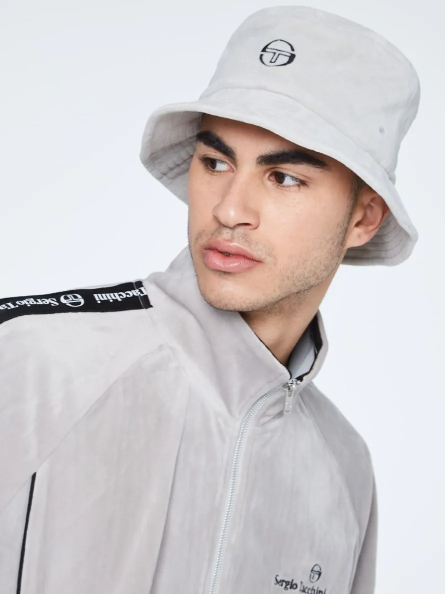 Velour Bucket Hat-Quiet Gray