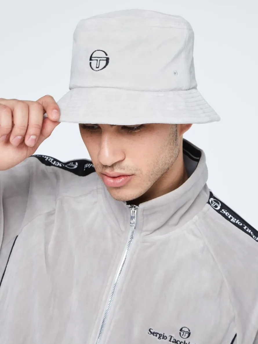 Velour Bucket Hat-Quiet Gray