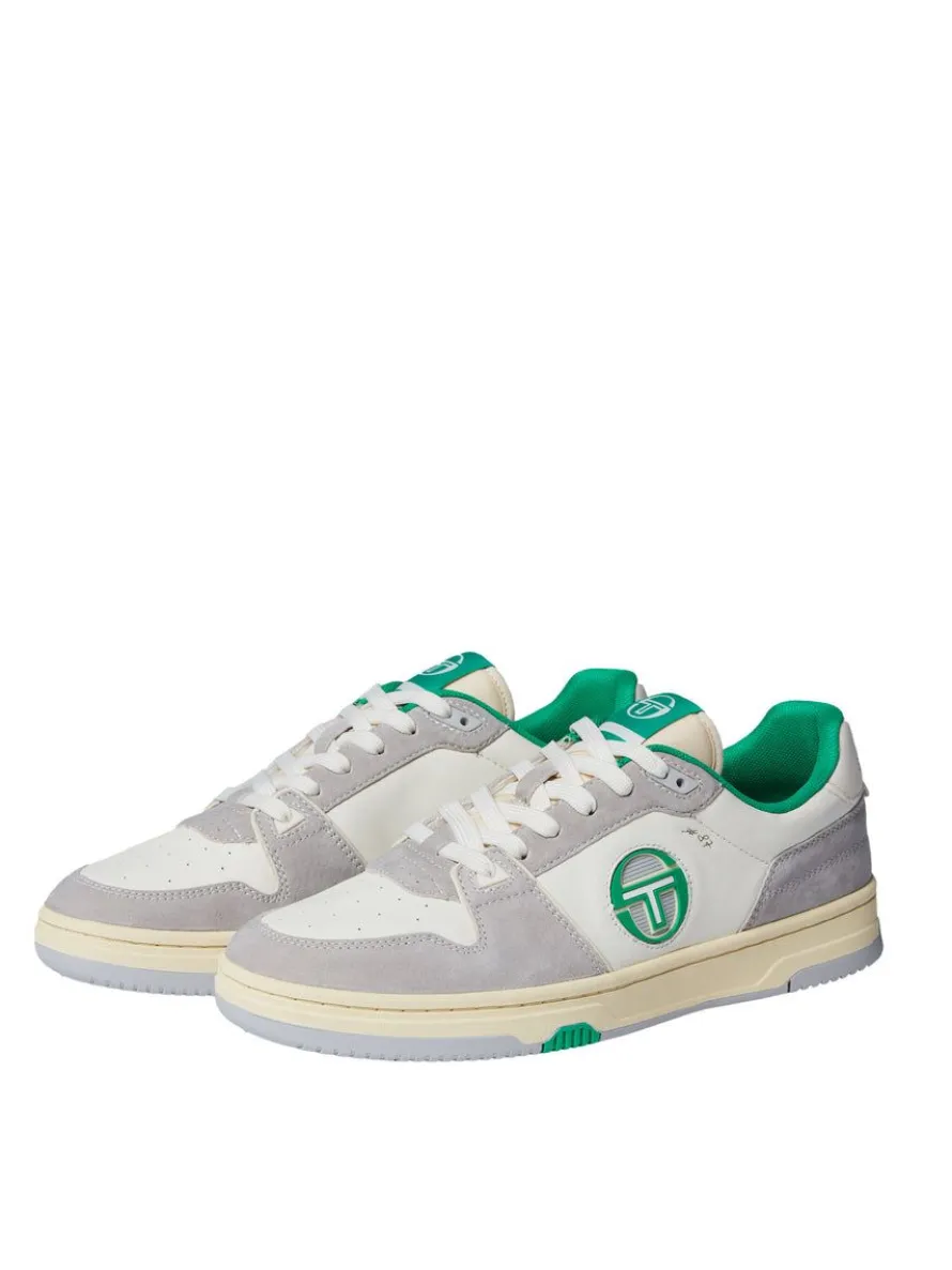 Prime Shot Da Sneaker- Antique White/ Almond Oil/ Bright Green