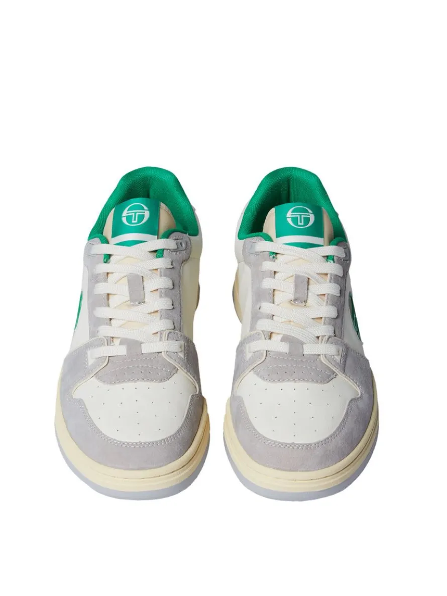 Prime Shot Da Sneaker- Antique White/ Almond Oil/ Bright Green