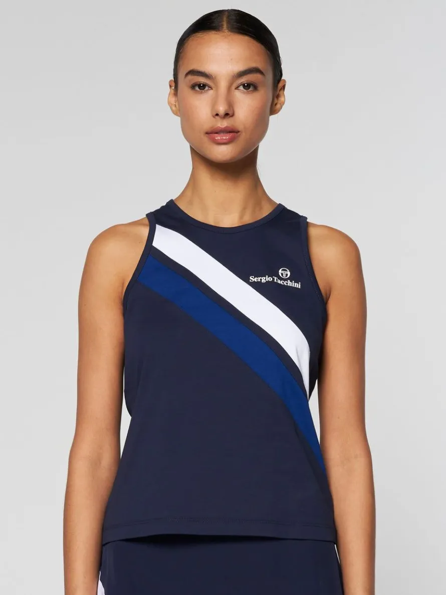 Women'S Ortica Tennis Tank- Maritime Blue