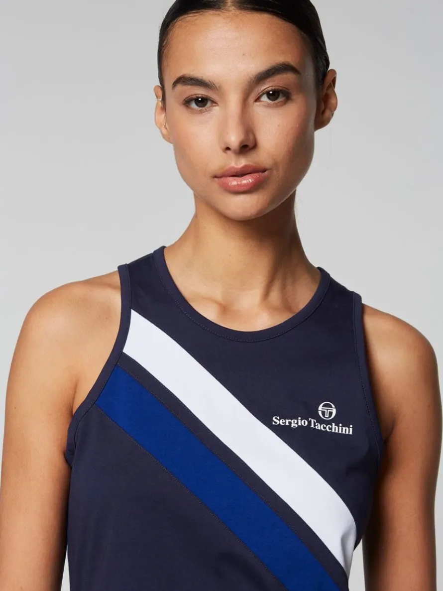 Women'S Ortica Tennis Tank- Maritime Blue