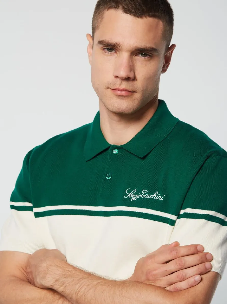 Roselli Knit Polo- Evergreen