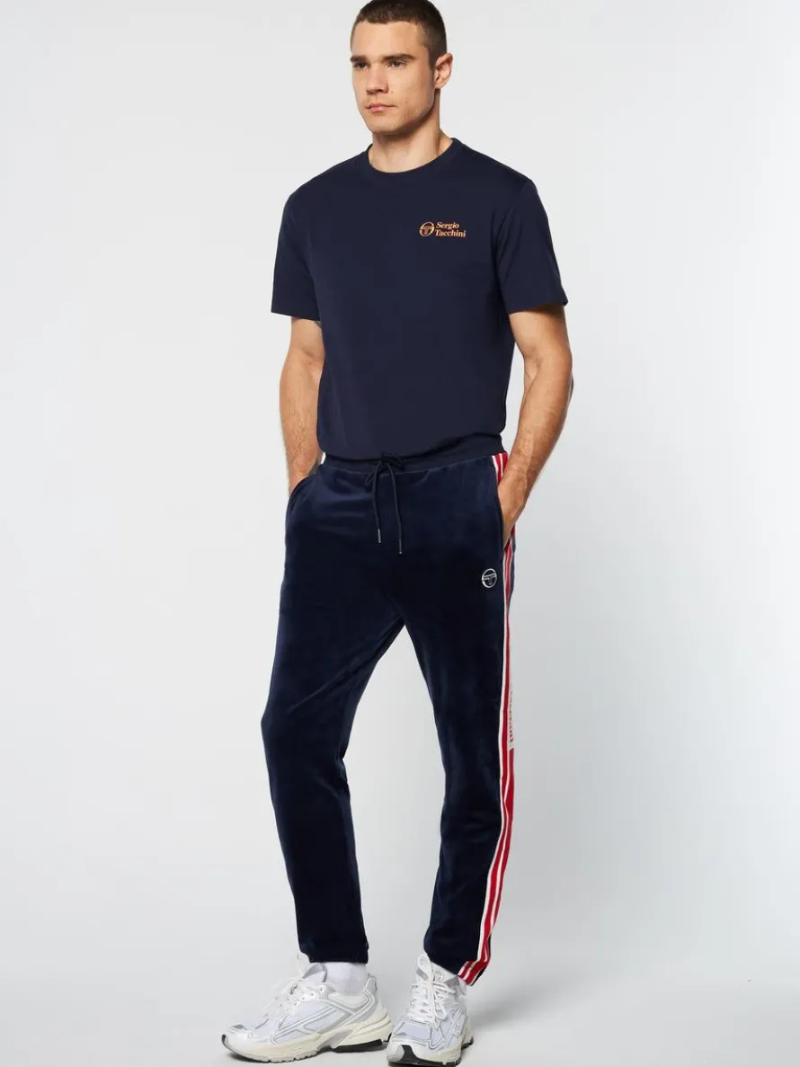 Pereto Velour Track Pant- Maritime Blue