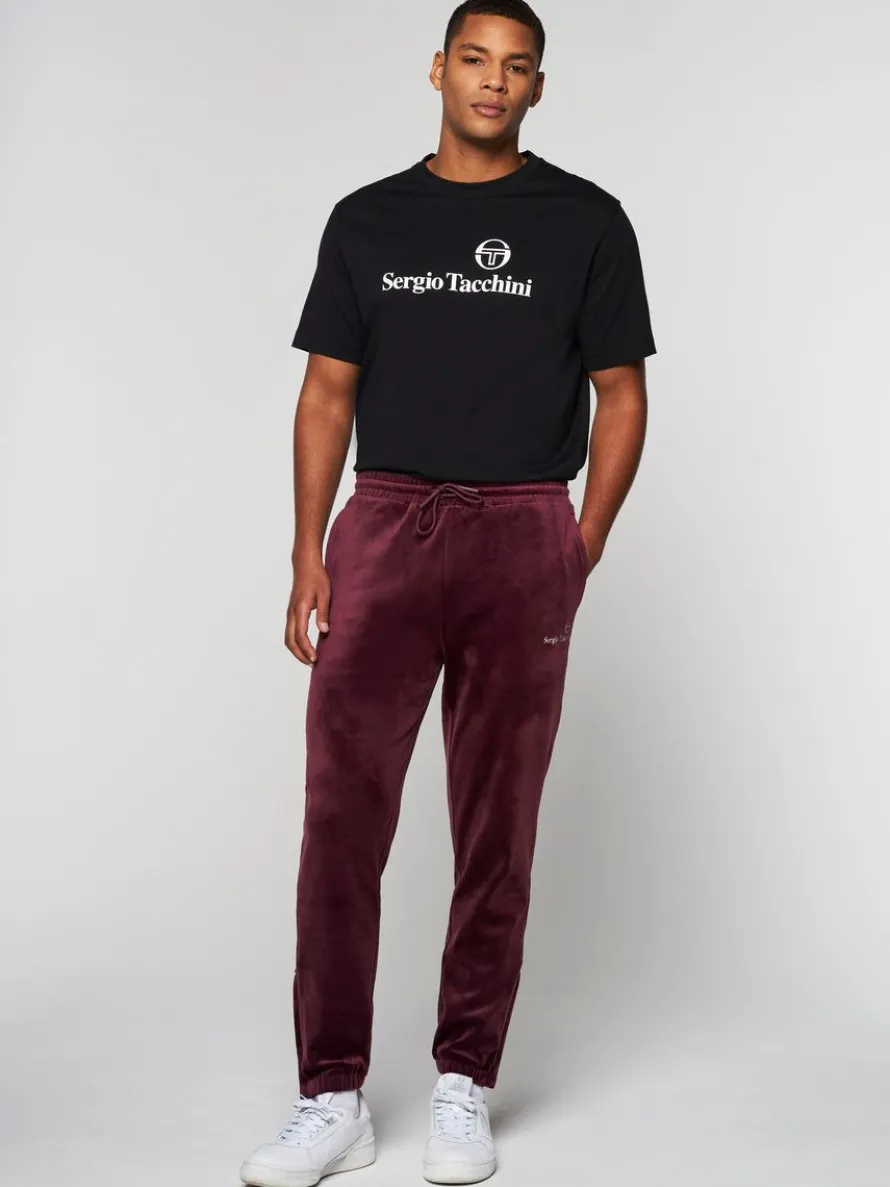 Scopeto Velour Pant-Black Beauty/ Mauve Wine