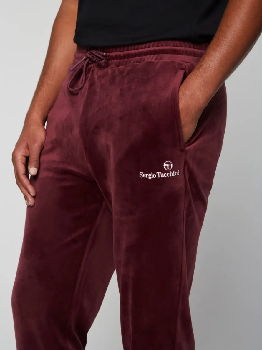 Scopeto Velour Pant-Black Beauty/ Mauve Wine