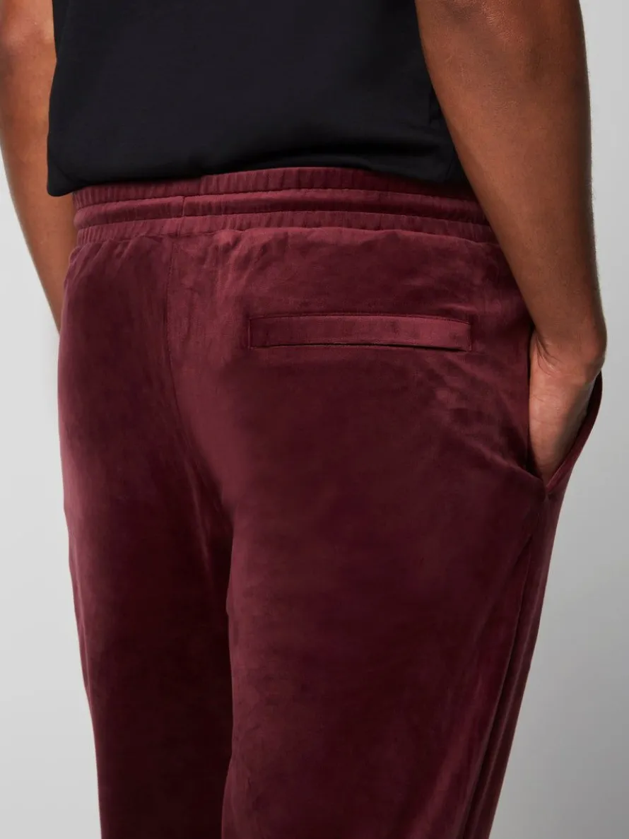 Scopeto Velour Pant-Black Beauty/ Mauve Wine