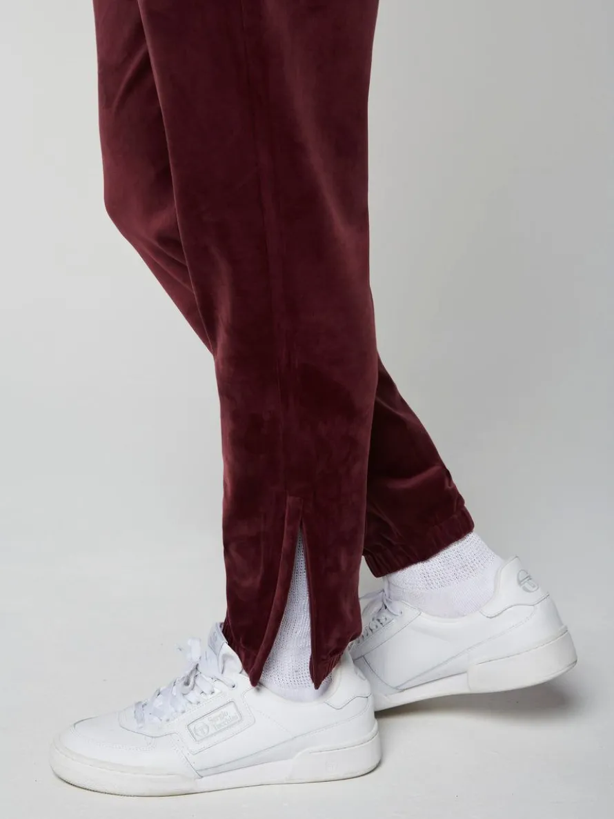 Scopeto Velour Pant-Black Beauty/ Mauve Wine