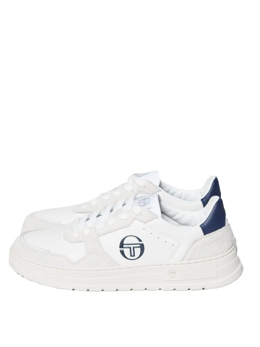 Court Classic Mp Sneaker- White/ Antique White/ Maritime Blue